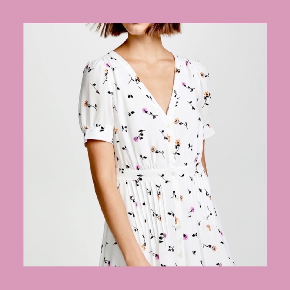 Madewell White Retro Waisted Dress